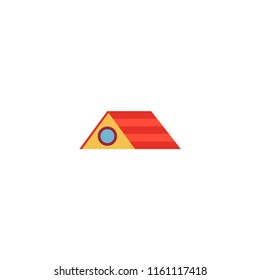 Roof icon flat element. Vector illustration of roof icon flat isolated on clean background for your web mobile app logo design.