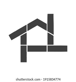 Roof icon House logo Concept creative symbol minimalist abstract  vector illustration