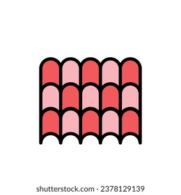 Roof icon isolate white background vector stock illustration