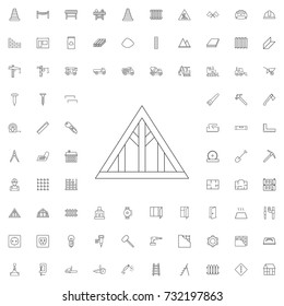 Roof icon. set of outline construction icons.