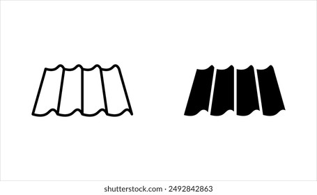 Roof icon set. Roof tile sign, Building materials for roofs, vector illustration on white background