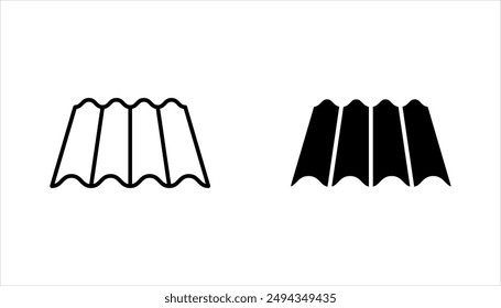 Roof icon set. Roof tile sign, Building materials for roofs, vector illustration on white background