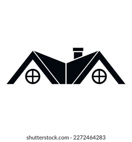 Roof icon simple vector. House repair. Roofer steel