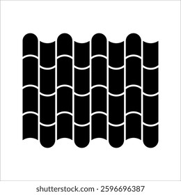 Roof Icon Symbol isolated white background. vector illustration. color editable.