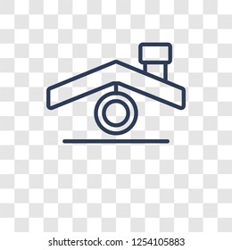 Roof icon. Trendy Roof logo concept on transparent background from Real Estate collection