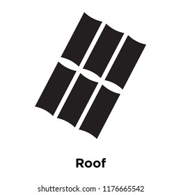 Roof icon vector isolated on white background, logo concept of Roof sign on transparent background, filled black symbol