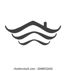 Roof icon vector. Real estate logo template vector 