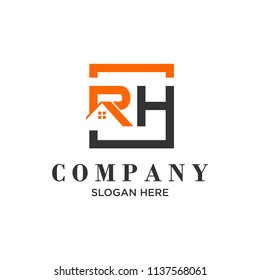 roof initials AH logo inspiration