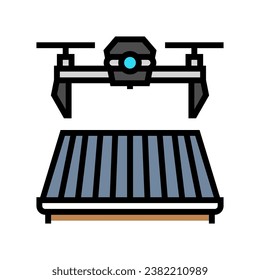 roof inspection drone color icon vector. roof inspection drone sign. isolated symbol illustration