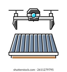 roof inspection drone color icon vector. roof inspection drone sign. isolated symbol illustration