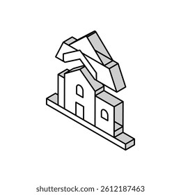 roof installation isometric icon vector. roof installation sign. isolated symbol illustration
