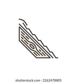 Icono o símbolo del concepto del vector de instalación de techo