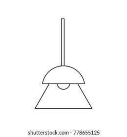 roof lamp icon over white background vector illustration