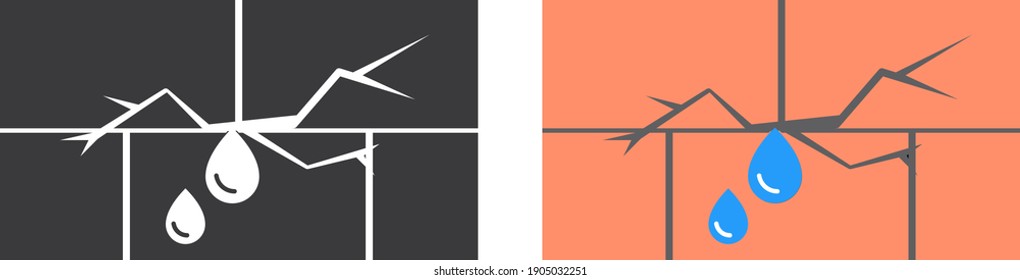 Roof leak icon , vector illustration