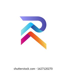 Roof letter r vector logo design. Roofing, real estate/property company icon template. Creative initial letter