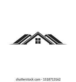 Roof Line, Real Estate Logo Design Template Vector Illustration