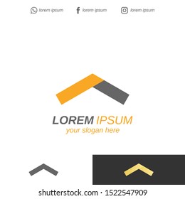 roof logo design template vector
