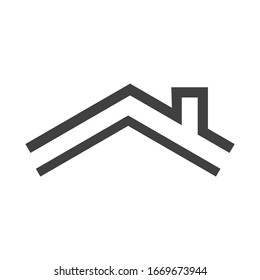 Roof logo house icon simple design. Vector