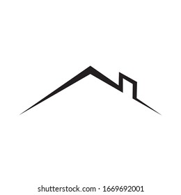 Roof logo house icon simple design. Vector