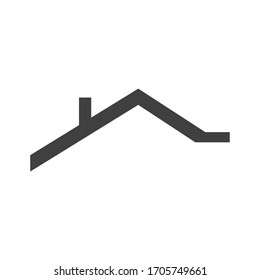 Roof logo house icon simple design. Vector