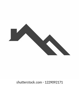 Roof logo simple icon vector. Great for real estate, home company