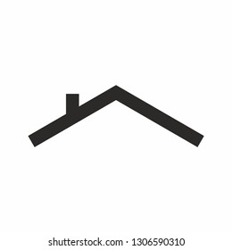 Roof logo simple vector. Real estate icon 