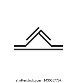 Roof logo template vector icon design