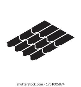 Roof material vector icon.Black vector icon isolated on white background roof material.