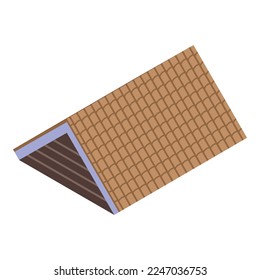 Roof module icon isometric vector. House repair. Exterior metal