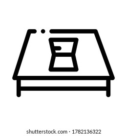 vector de icono de la ventana abierta por techo. señal de la ventana abierta del techo. ilustración de símbolo de contorno aislado