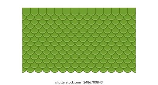 Roof pattern. Green Rooftop vector.
