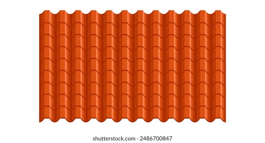 Roof pattern. Roof tile vector.