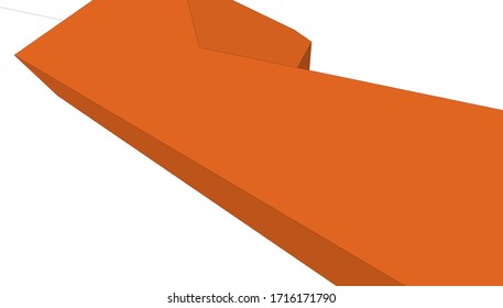 
roof in perspective 3d visualization, architectural form