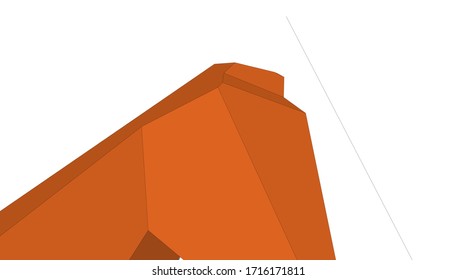 
Dach in Perspektive 3d Visualisierung, architektonische Form