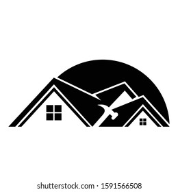 Roof Property Logo Designs Template. Real Estate Logo Designs Vector Illustration