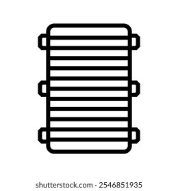 roof rack accessory line icon vector. roof rack accessory sign. isolated contour symbol black illustration