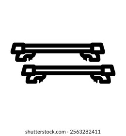 roof rack accessory line icon vector. roof rack accessory sign. isolated contour symbol black illustration