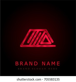 Roof red chromium metallic logo