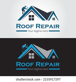 Roof Repair vector logo Template