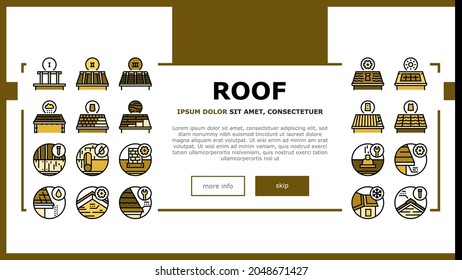 Roof Replacement Job Landing Web Page Header Banner Template Vector. Metal And Wooden Roof Replacement, Installation Solar Panel And Skylight, Ventilation And Renovation Illustration