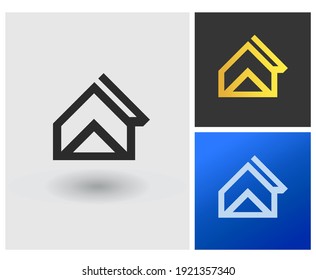 Roof service logo letter initial PA, interior construction logo