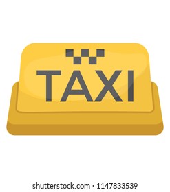 
Roof sign of cab enhanced with t a x i along with checked, patterning icon for taxicab 
