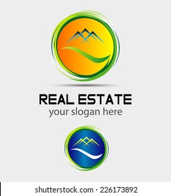 Roof sign with circle 