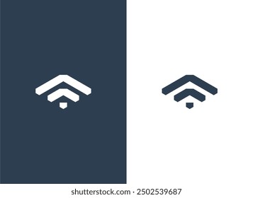 roof signal or home signal logo concept vector icon