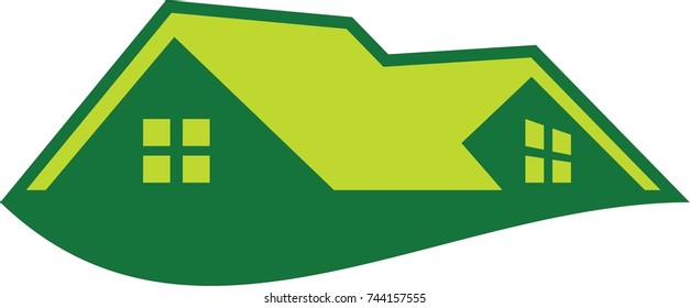 Roof silhouette logo Vector.