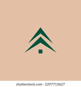 up and roof simple logo design