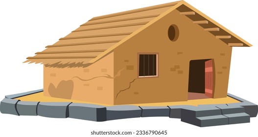Dachstrohhütte, Vektordesign
