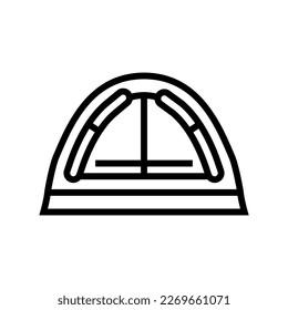 roof tent vacation line icon vector. roof tent vacation sign. isolated contour symbol black illustration