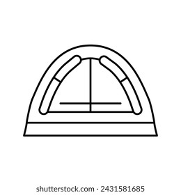 roof tent vacation line icon vector. roof tent vacation sign. isolated contour symbol black illustration