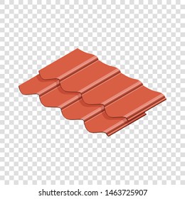 Roof tile icon. Isometric illustration of roof vector icon for web